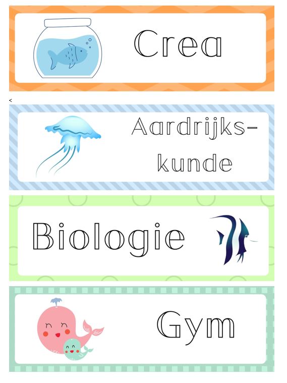 Dagritmekaarten thema zee - Afbeelding 4