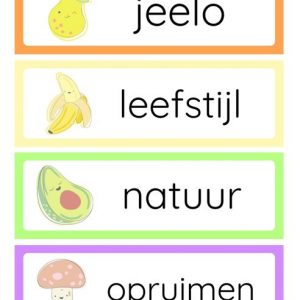 Dagritmekaarten thema pastel